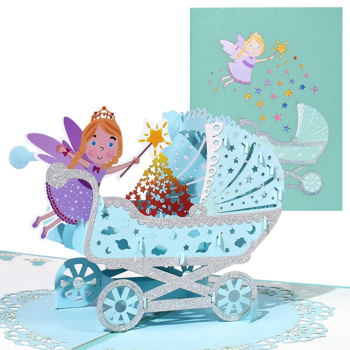 100 PZ BIGLIETTI di auguri di ringraziamento carta bambino biglietti di