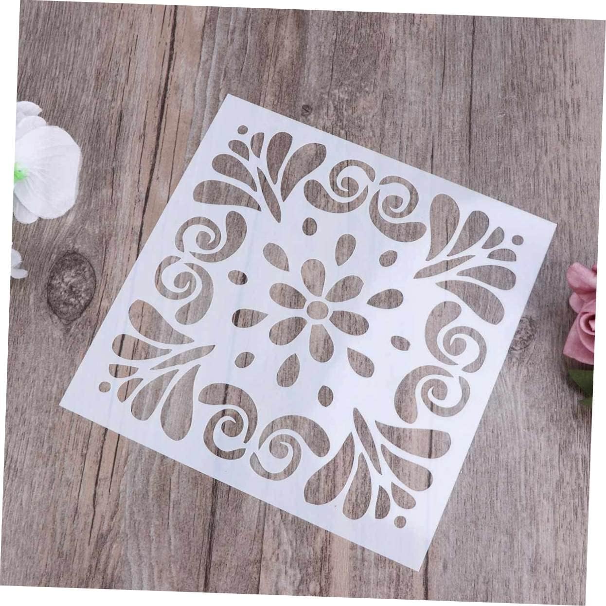 Unomor Printing Powdered Sugar Sieve 4pcs Cake Decor Mould Totem Spray Templates Reusable Stencils Painting Board