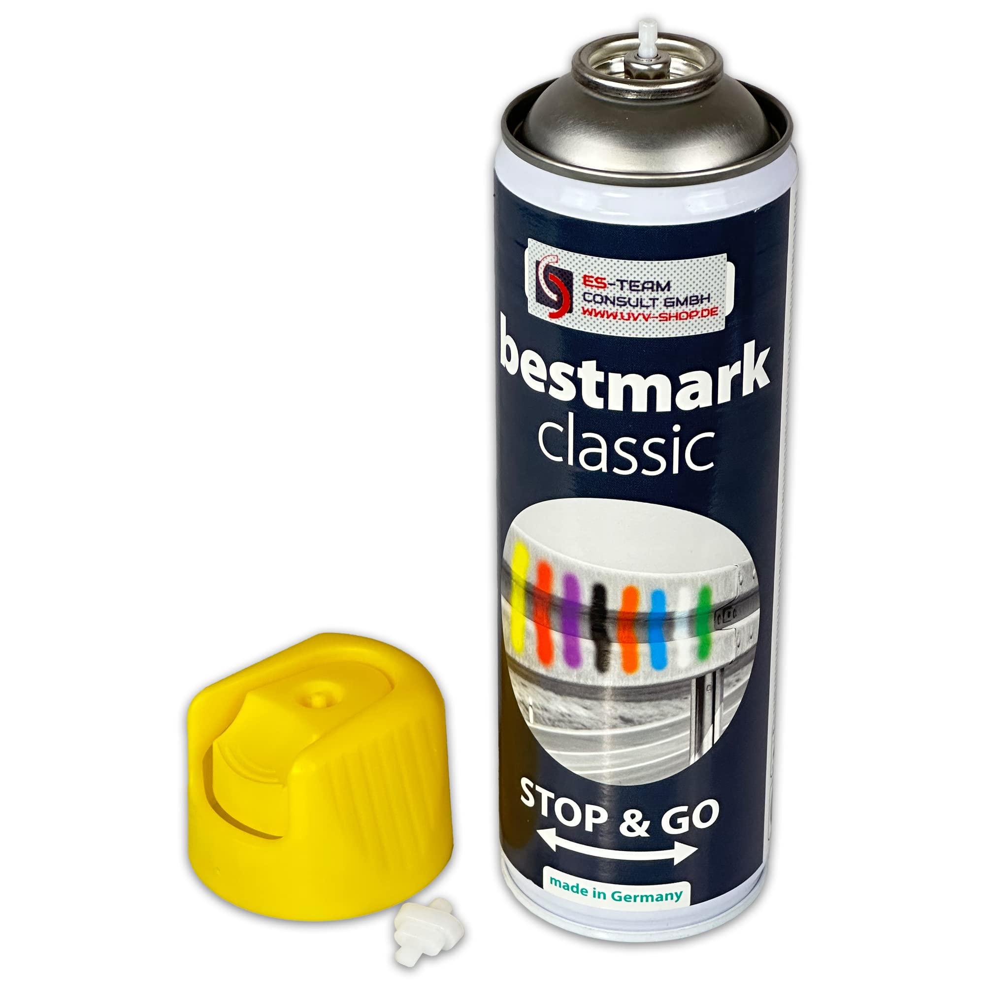 ColorLine UvV Bestmark Markierfarben 6 Dosen Fahrbahnmarkierung -gelb- exakte perfekte Bodenmarkierungen auf Ihren Parkplätzen und Betriebswegen (gelb)