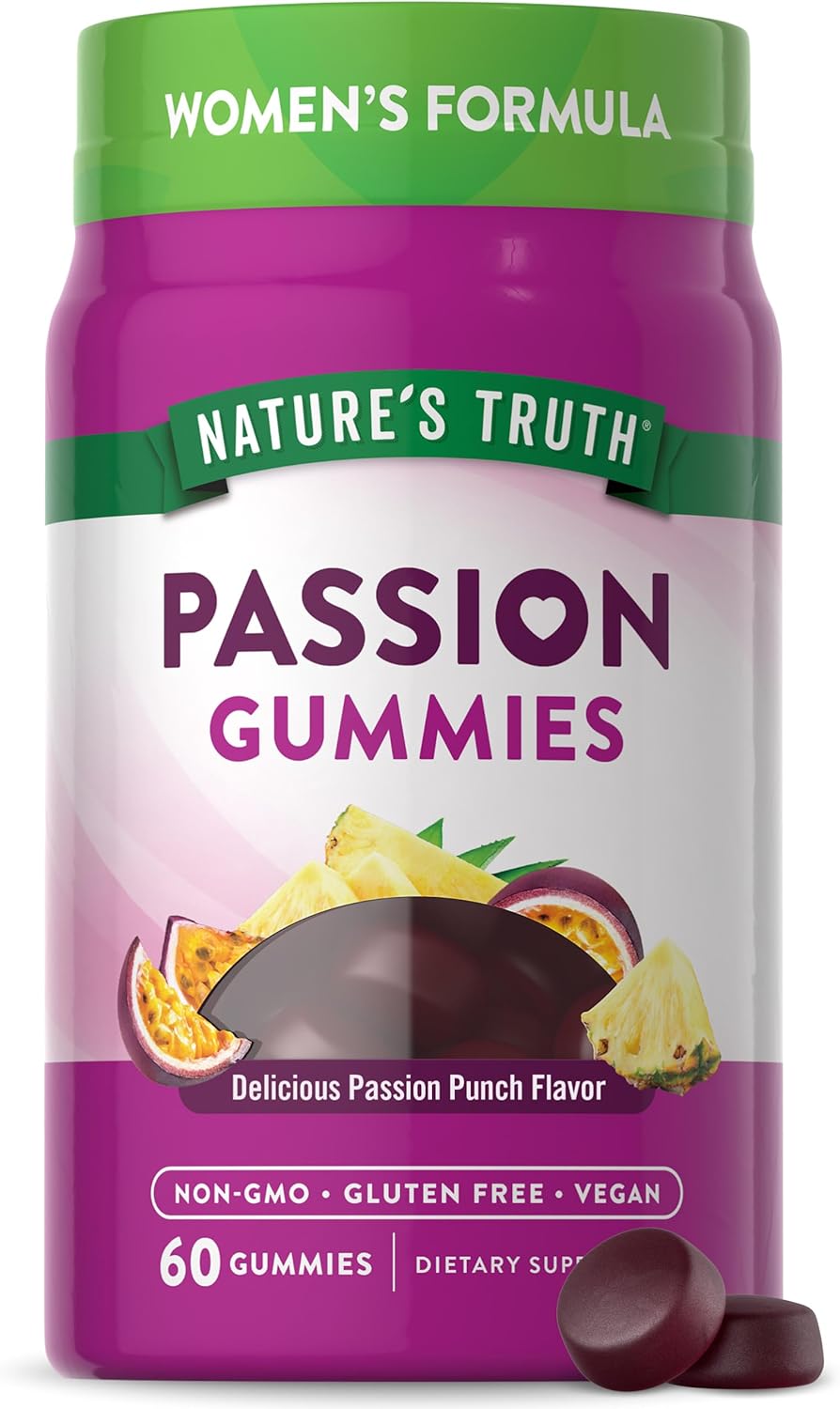 Nature’s Truth Passion Gummies | Horny Goat Weed with Maca for Women | 60 Count | Passion Punch Flavor | Vegan, Non-GMO & Gluten Free Nature’s Truth Passion Gummies | Horny Goat Weed with Maca for Women | 60 Count | Passion Punch Flavor | Vegan, Non-GMO & Gluten Free