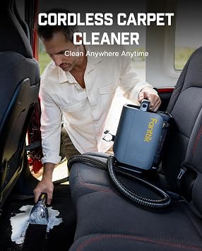 Fanttik Textra 11 Apex Cordless Carpet and Upholstery Cleaner, Self-Cleaning Tool, 150W Brushless Motor, 2 Cleaning Modes, Light-Duty Portable Spot Cleaner for Car, RV Interiors, Sofas, Area Rugs