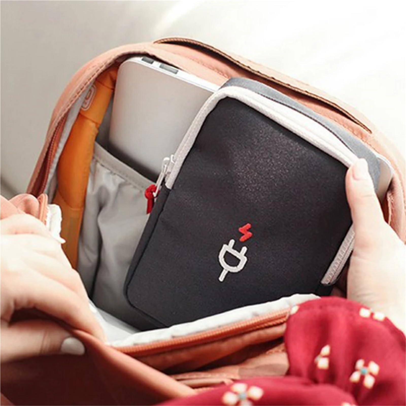 Borsa Per Cavi Custodia for il trasporto di accessori elettronici digitali portatili for gadget da viaggio, custodia for power bank USB per Accessori Tecnologici(40727-2-10pcs)