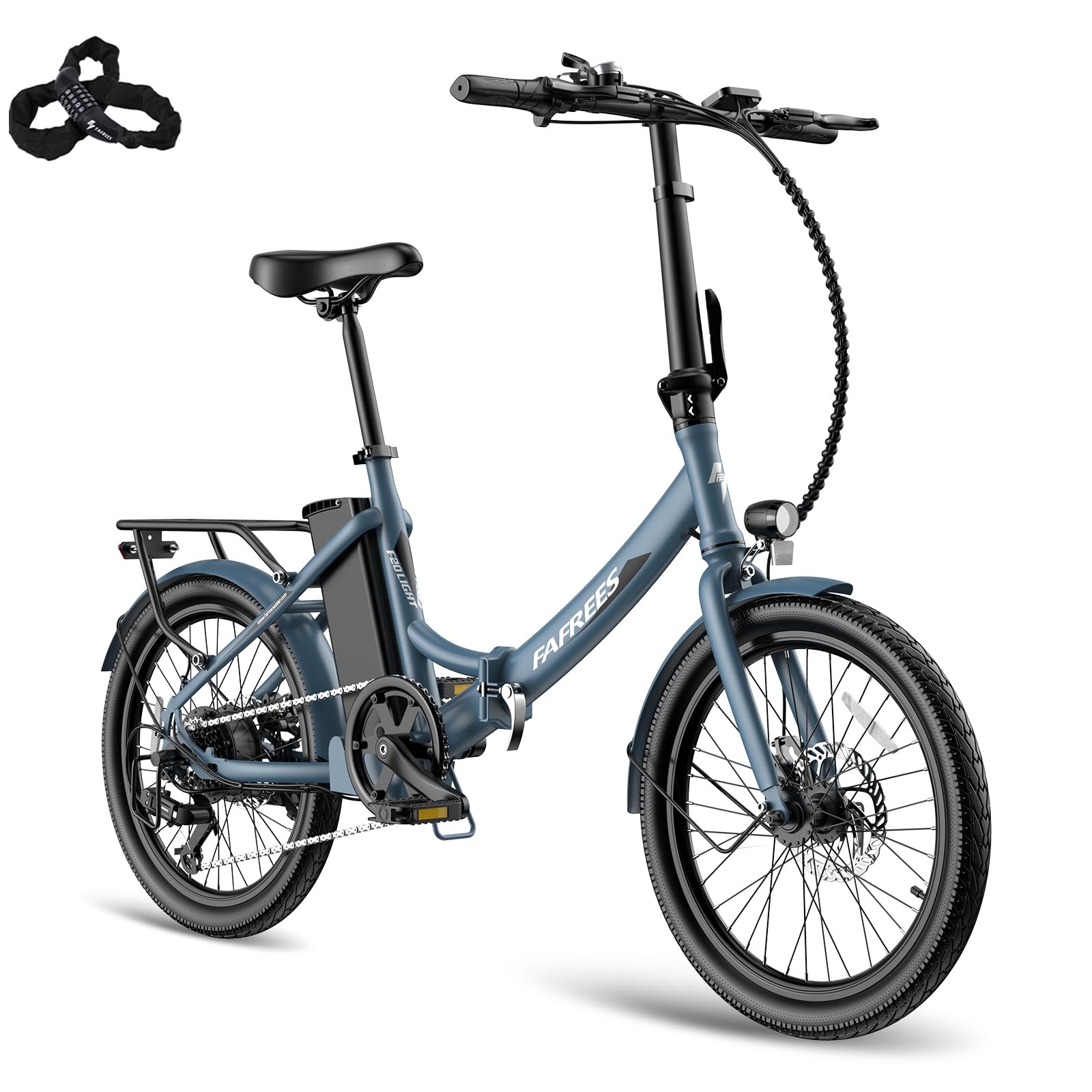 Fafrees F20 Light [ Offiziell ] E-Bike Damen Klapprad 36V 16,75AH Akku, Ebike 250W 120kg Elektrofahrrad Max. 25km/h, E Fahrrad Herren, Foldable E Mountainbike 155-195CM -Update