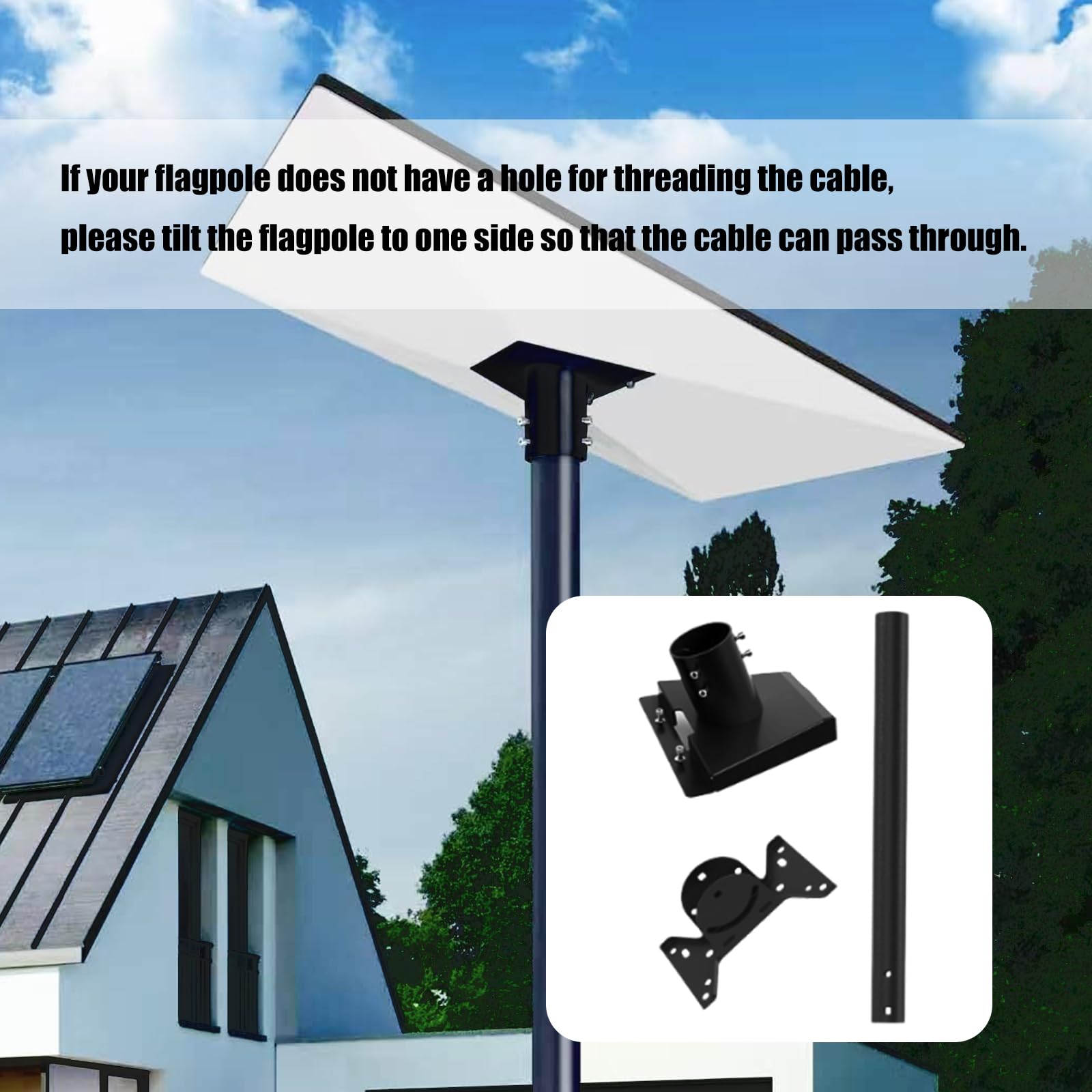 Support adaptateur de tuyau pour antennes Internet - Système de montage réglable à 360 degrés pour bornes fixes - Collier de serrage en métal