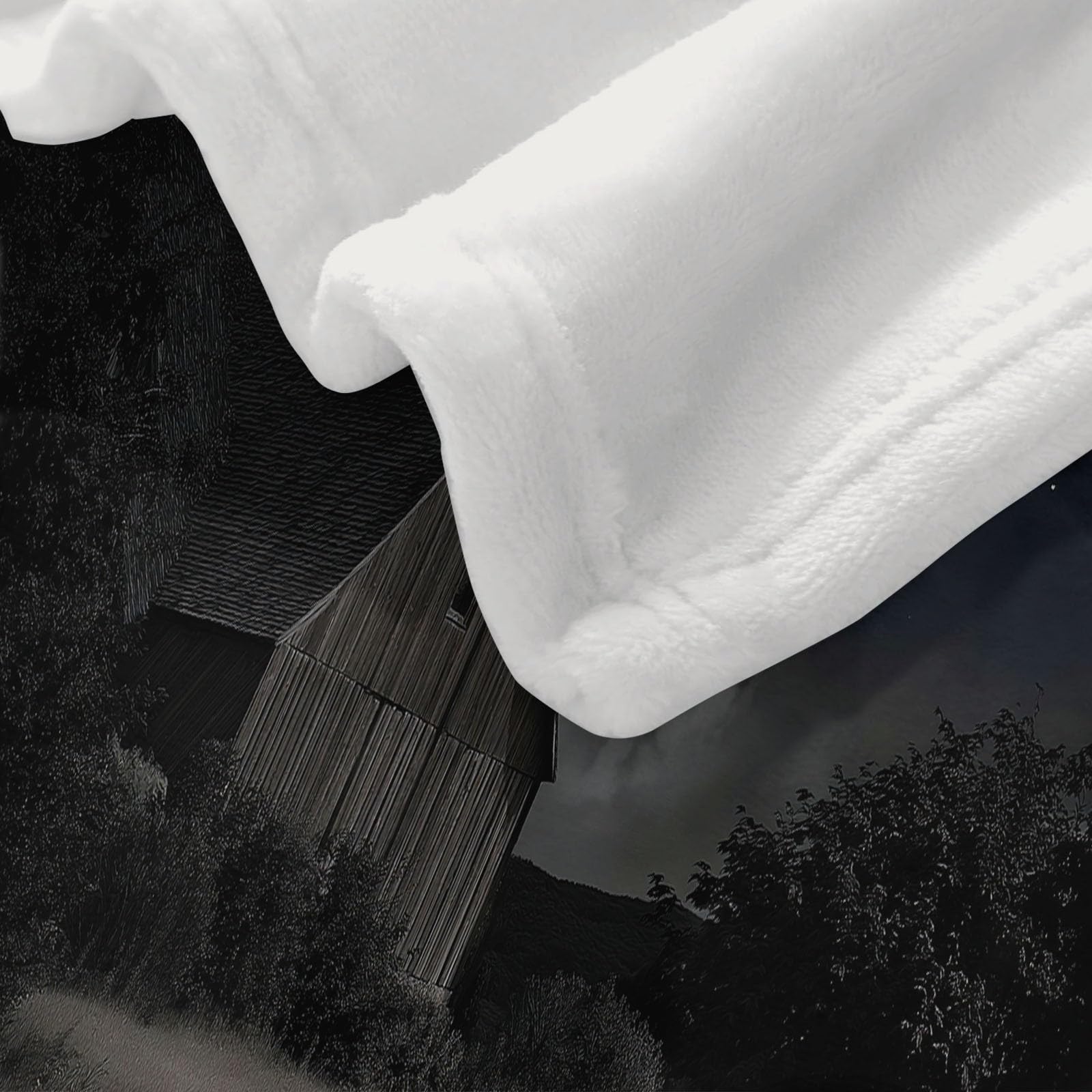 Koc polarowy Retro Nocturne Sky Flanelowy Koc polarowy, narzuta na sofę Wygodny koc Dwuosobowy Koc na łóżko Zimowy, 220 x 240 cm Czarny