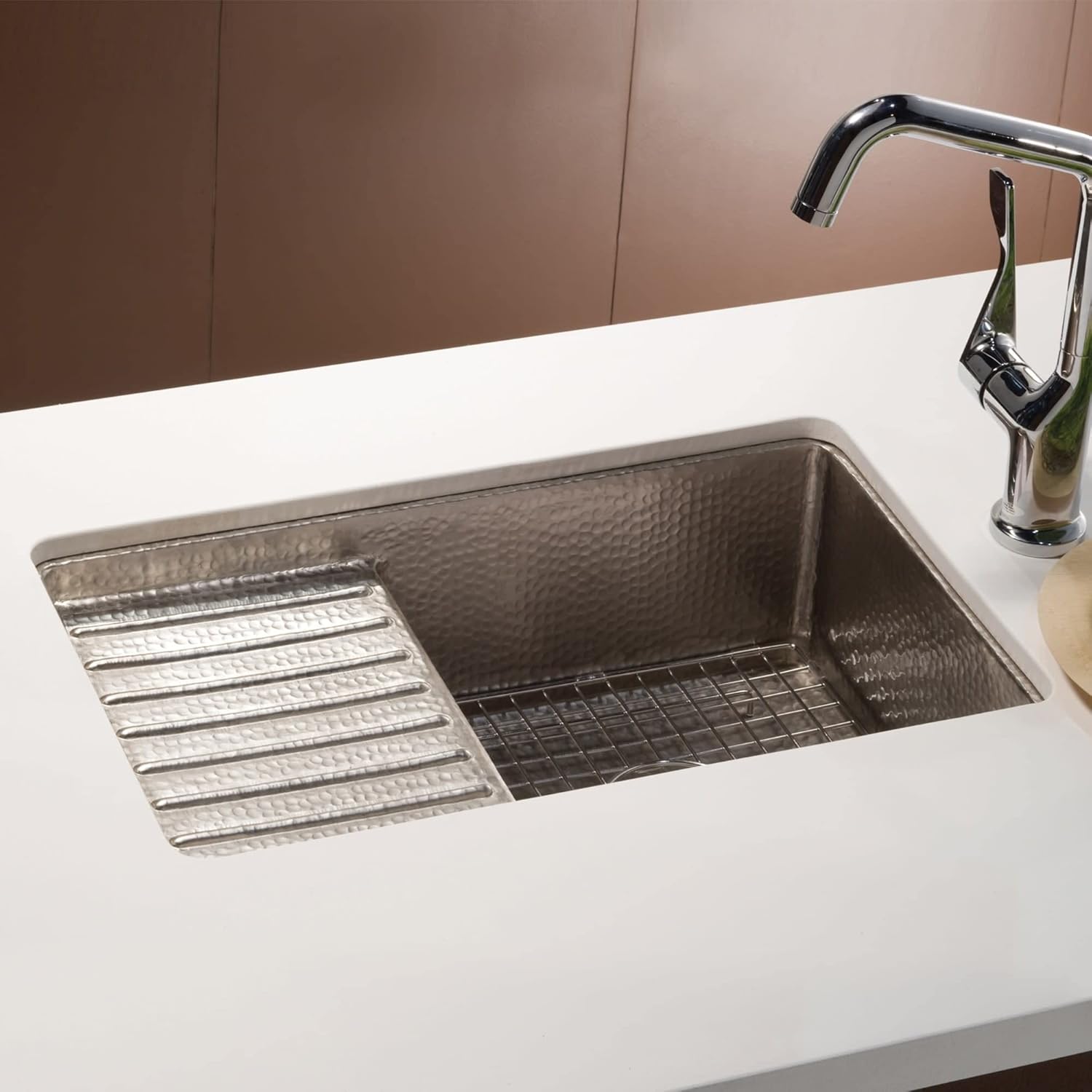 Native Trails CPS233 Catina Pro Copper Under mount Bar/Prep Sink, Antique Copper