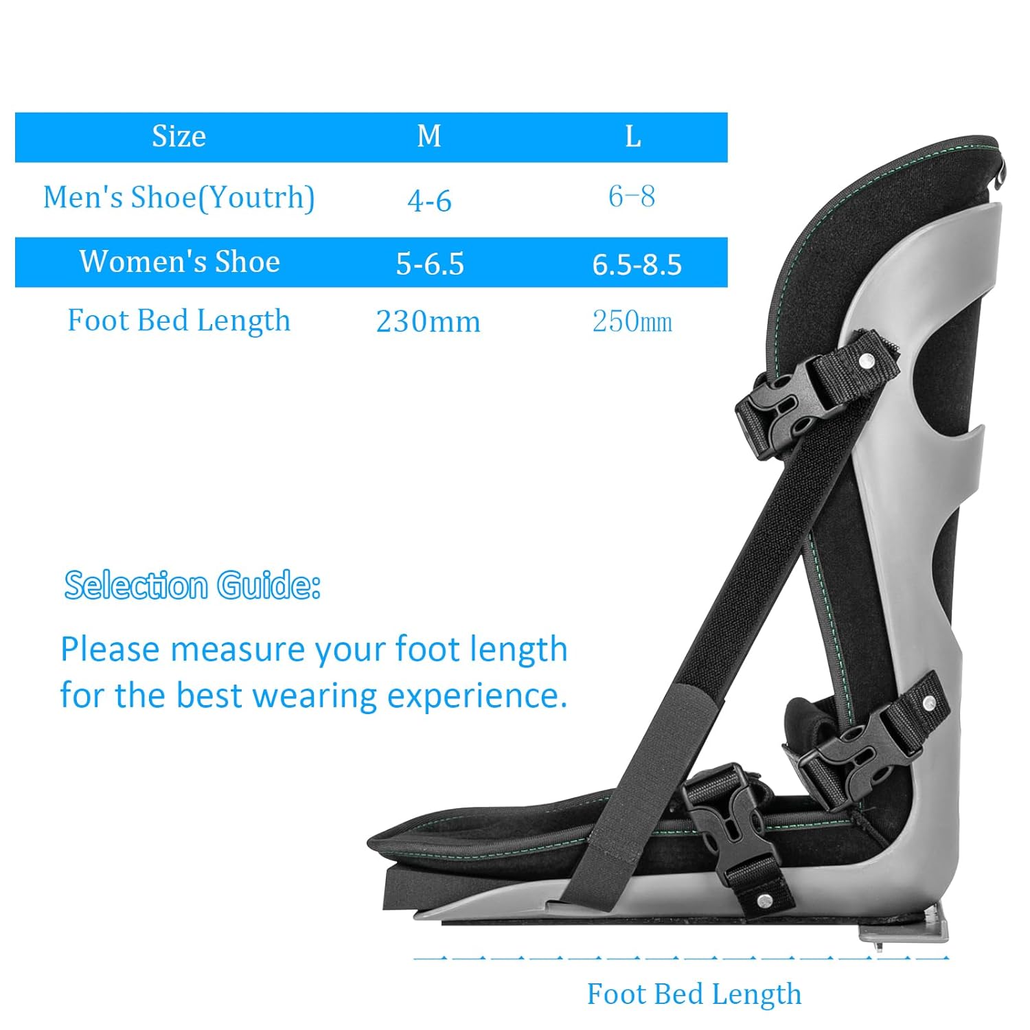 Plantar Fasciitis Night Splint, Rigid Night Splint for Plantar Fasciitis Women & Men, Orthopedic Boot for Sleeping, Achilles Tendonitis, Calf Tendon Stretching, Arch pain(Medium) - Image 2