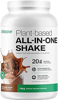 Plant Based All-In-One Protein Powder - High Protein Meal Replacement Shake - With Greens & Probiotics - Pea Protein Powder - Gluten Free, Soy Free, Dairy Free - 19 Servings - Protein Drink