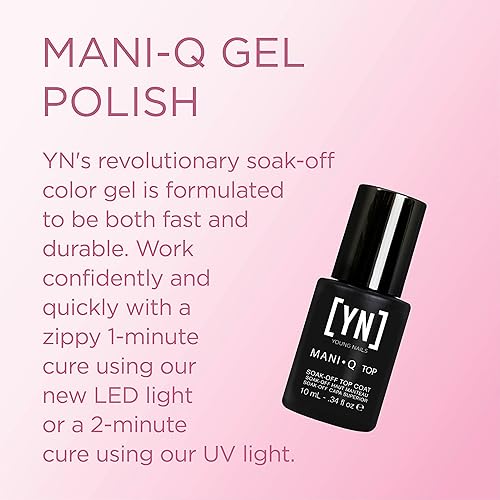Miniatura 2 de Young Nails Mani-Q - Esmalte de uñas de gel de color para uñas naturales o artificiales, curar con luz LED o UV, esmalte de gel semipermanente de