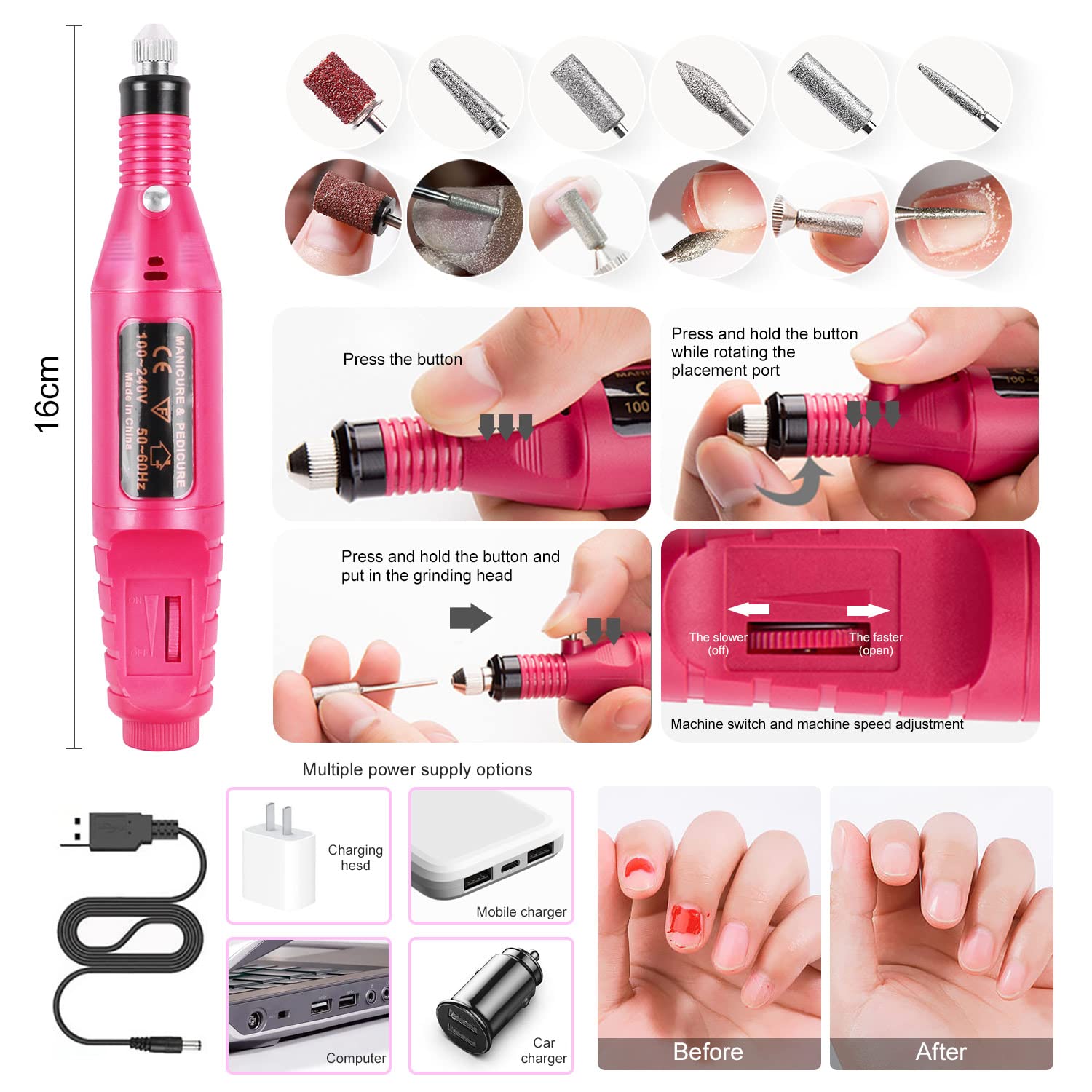 Complet Poudre Acrylique Pour Ongles,Kit Acrylique Ongles,Professionnel Poudre Acrylique Kit Avec Outils D'art D'ongle,Faux Ongles