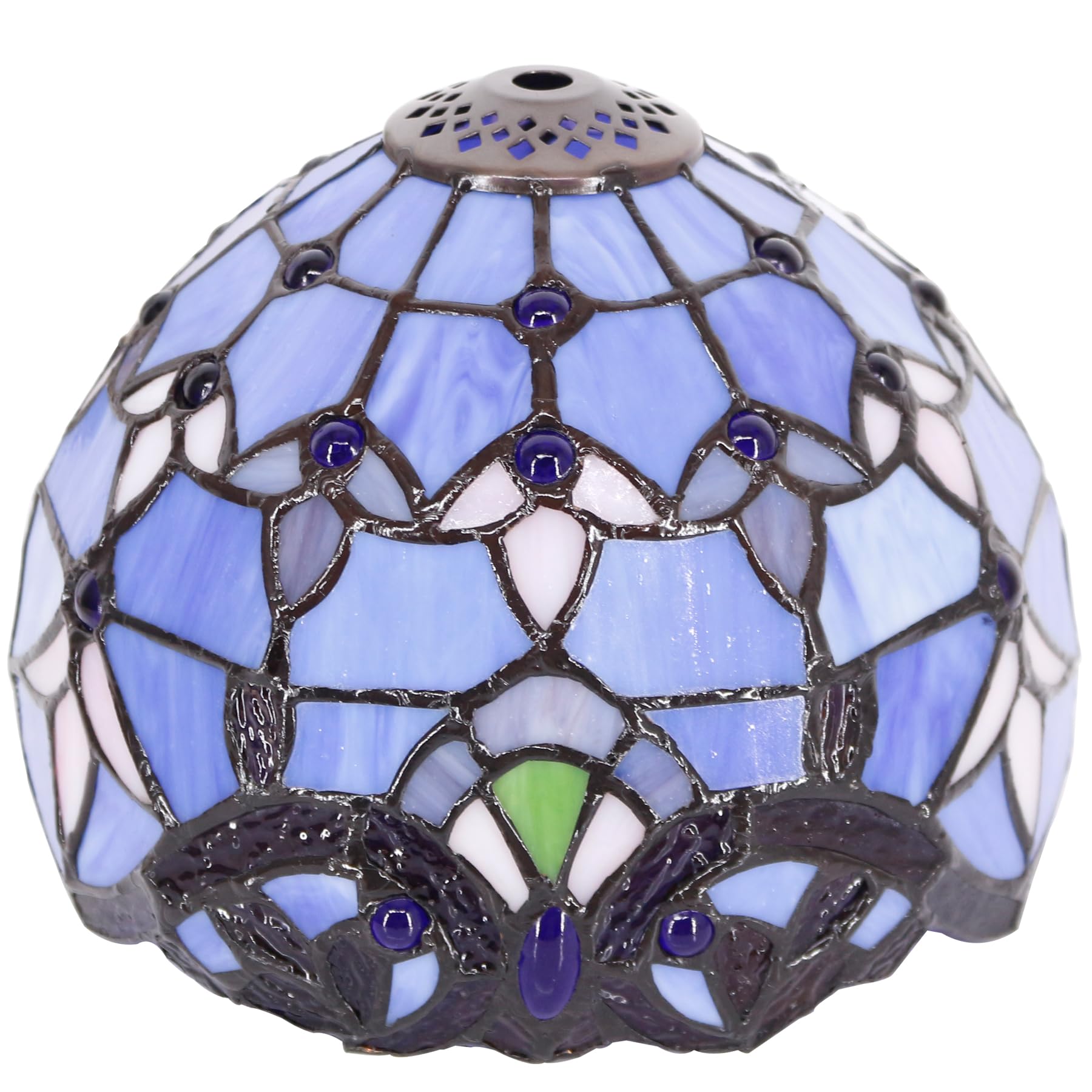 8 Inch Small Tiffany Lamp shade Replacement Only(Blue Baroque)