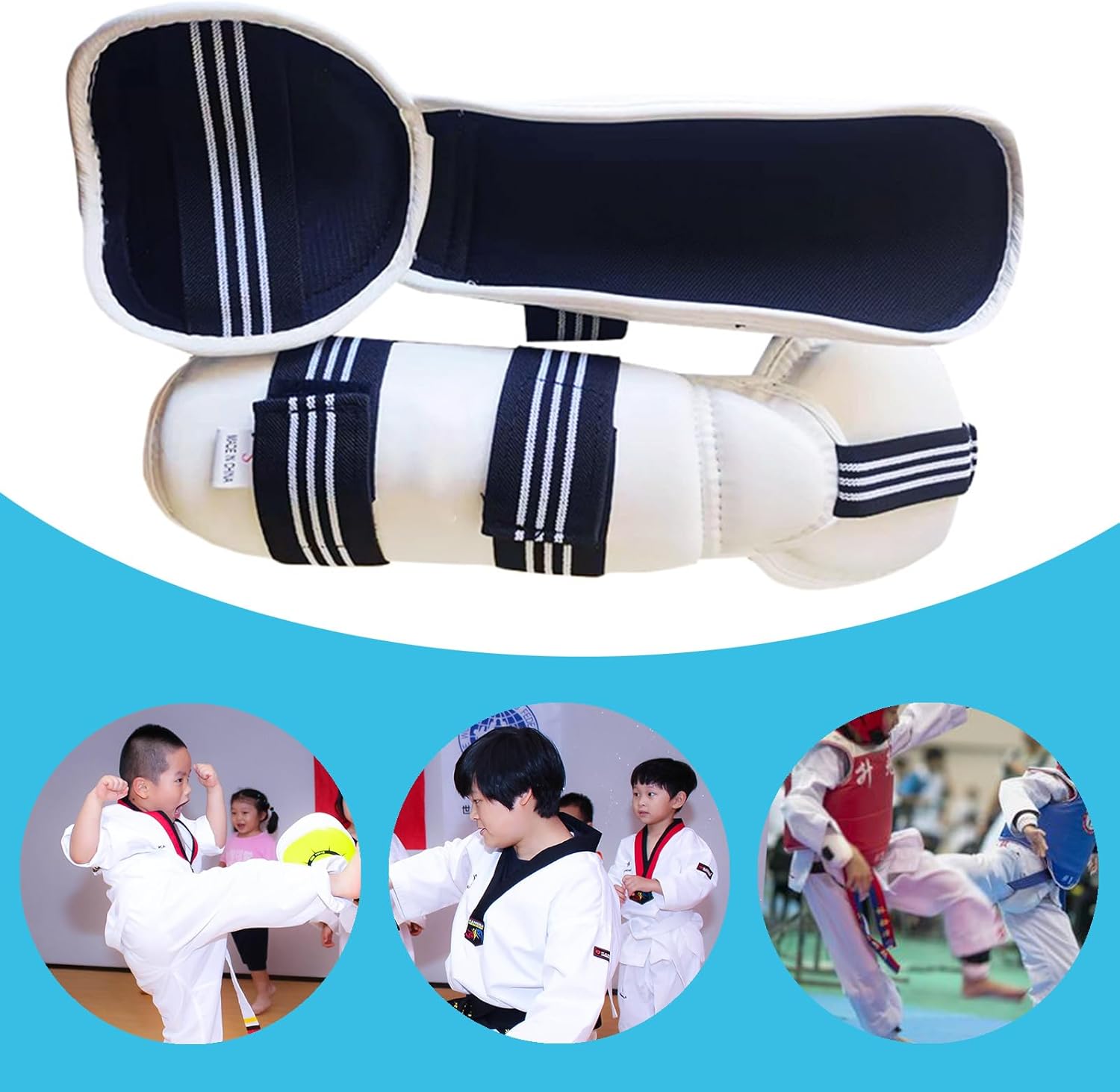 Sparring Forearm Leg Guards Taekwondo Sparring Forearm and Elbow Protector for Martial Art Kickboxing Men Women Foam Padding