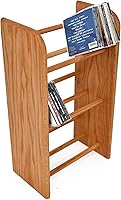 Vista 12 de Wood Shed Hill 04 Series - Estante de almacenamiento de CD estilo clavija, estante de almacenamiento de madera de roble real y estantes de Miel