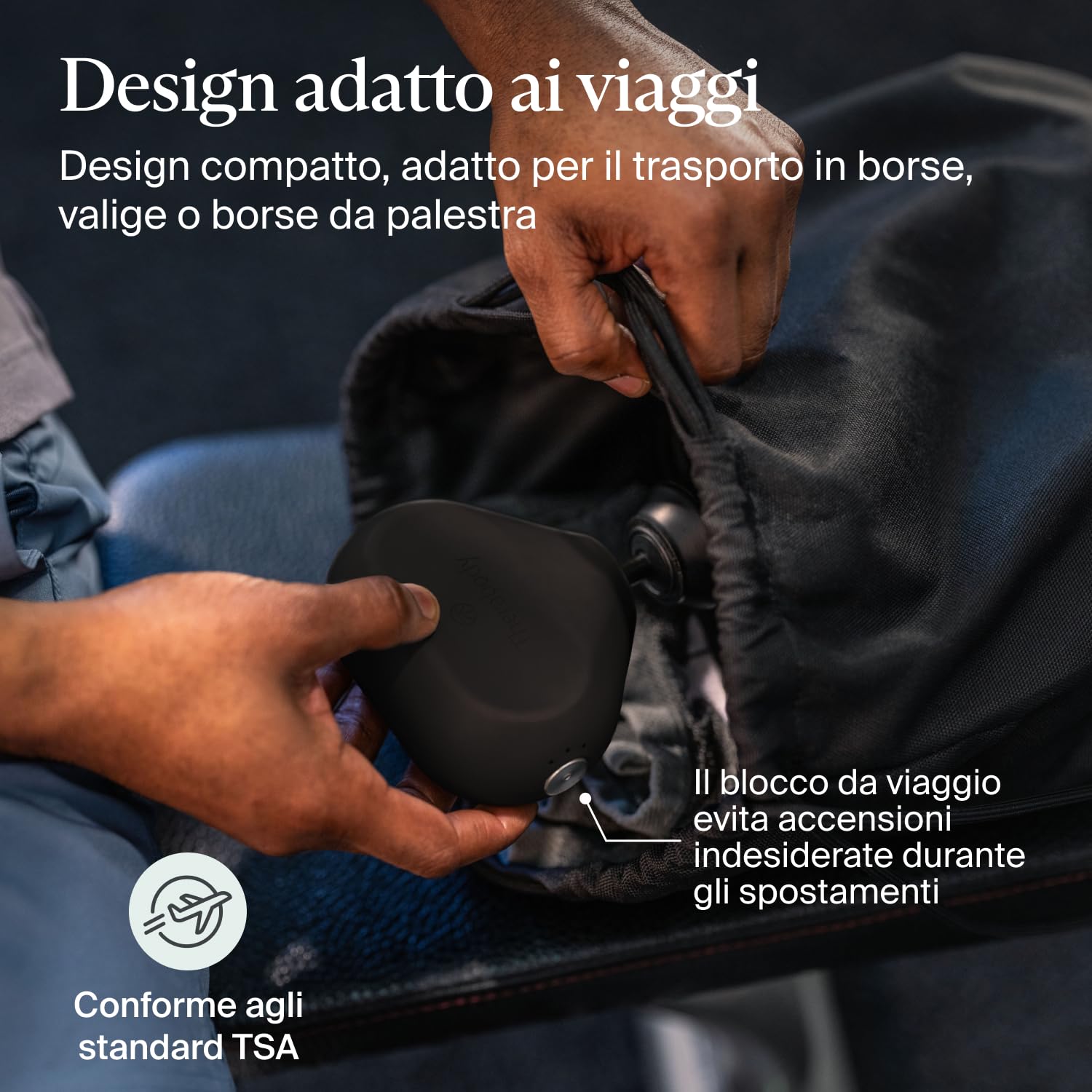 Theragun Mini di Therabody (3ª generazione) – Pistola massaggiante ultra portatile, ideale per i viaggi e per alleviare dolori e tensioni in modo rapido ed efficace ovunque tu sia – Nero