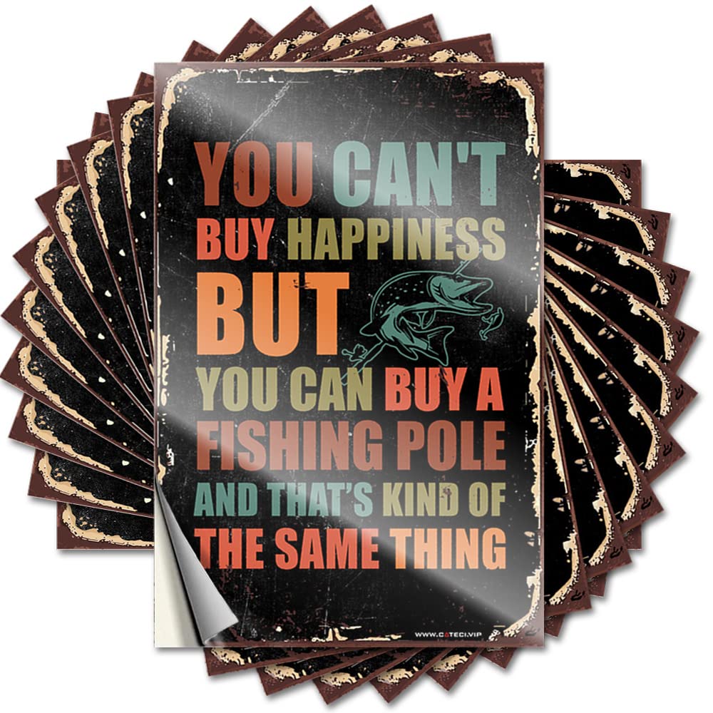 Funny Kitchen Decor Cover Funny Sticker - You Can't Buy Happiness But You Can Buy A Fishingpole Southern Durable Sticker Easy Apply for Earth Decor(8X12CM)