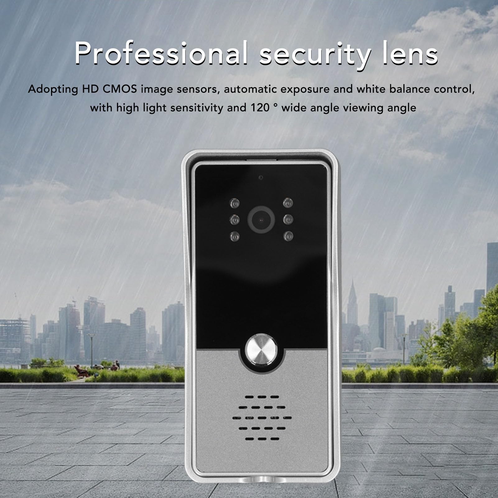 Ring Doorbell, 1920 * 1080p Videodeurbel Deurbelcamera met 4,3 Inch Scherm voor Thuisgebruik