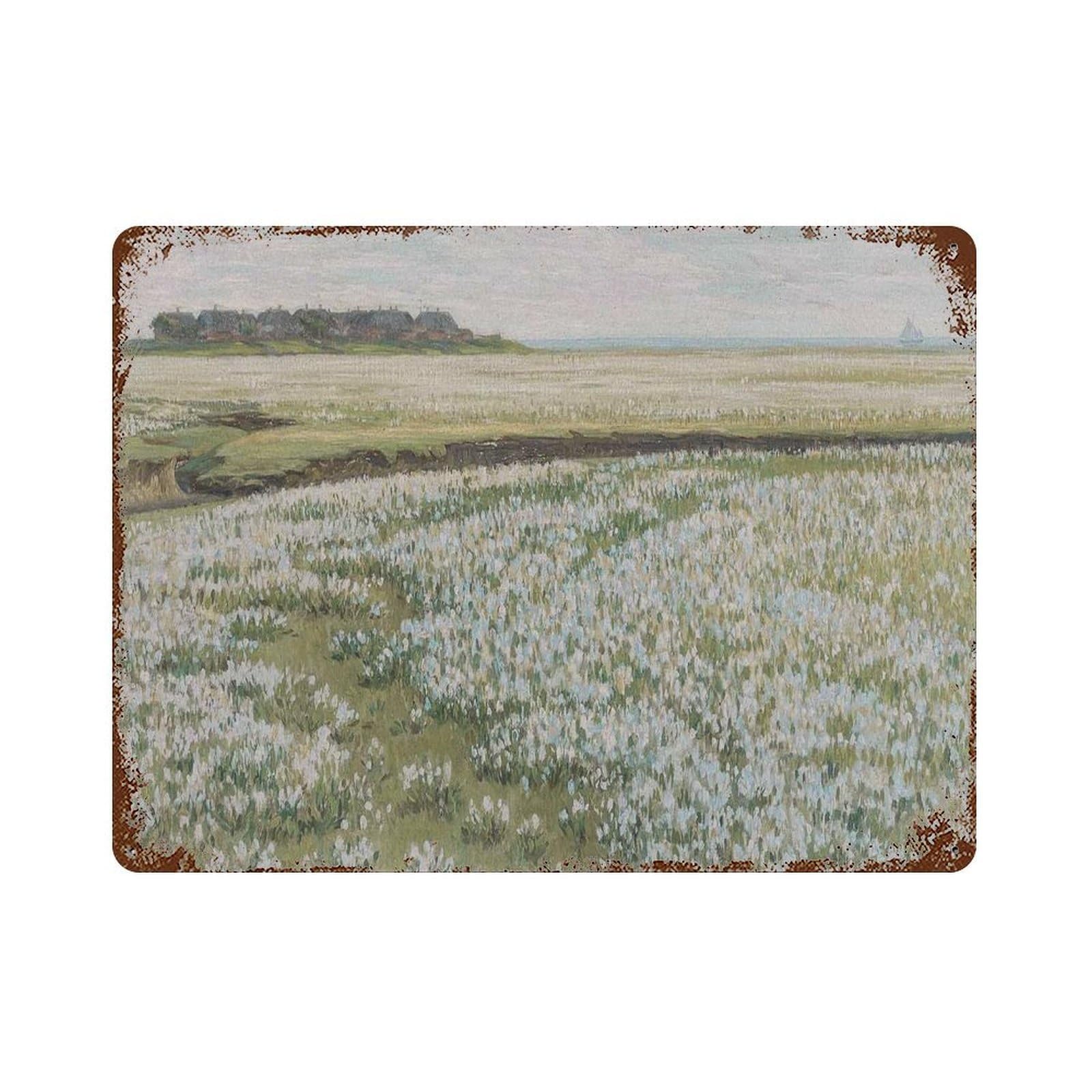 xiaoxiaoshen Meadow Wildflowers, Rural Poster Wall Decor Art Metal Tin Poster Modern Home Decor Art Home Bar Shop Decorations Vintage Sign 30x40cm