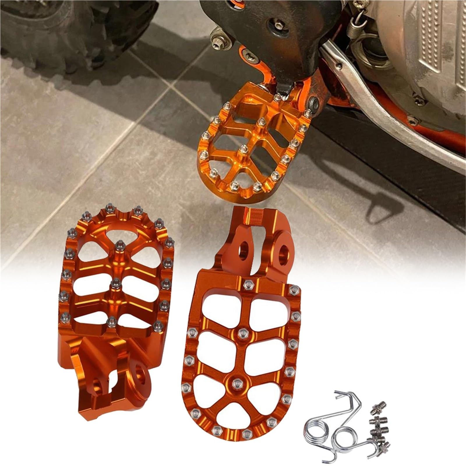 Repose-Pieds Husqvarna FS450 Élimine les Glissements de Bottes sur Moto Cross
