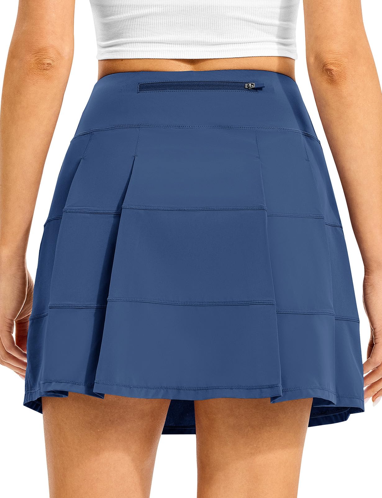 TBMPOY Womens Tennis Skirt Pleated Athletic Skirts with Pockets Shorts High Waisted Golf Skort for Workout Pickleball