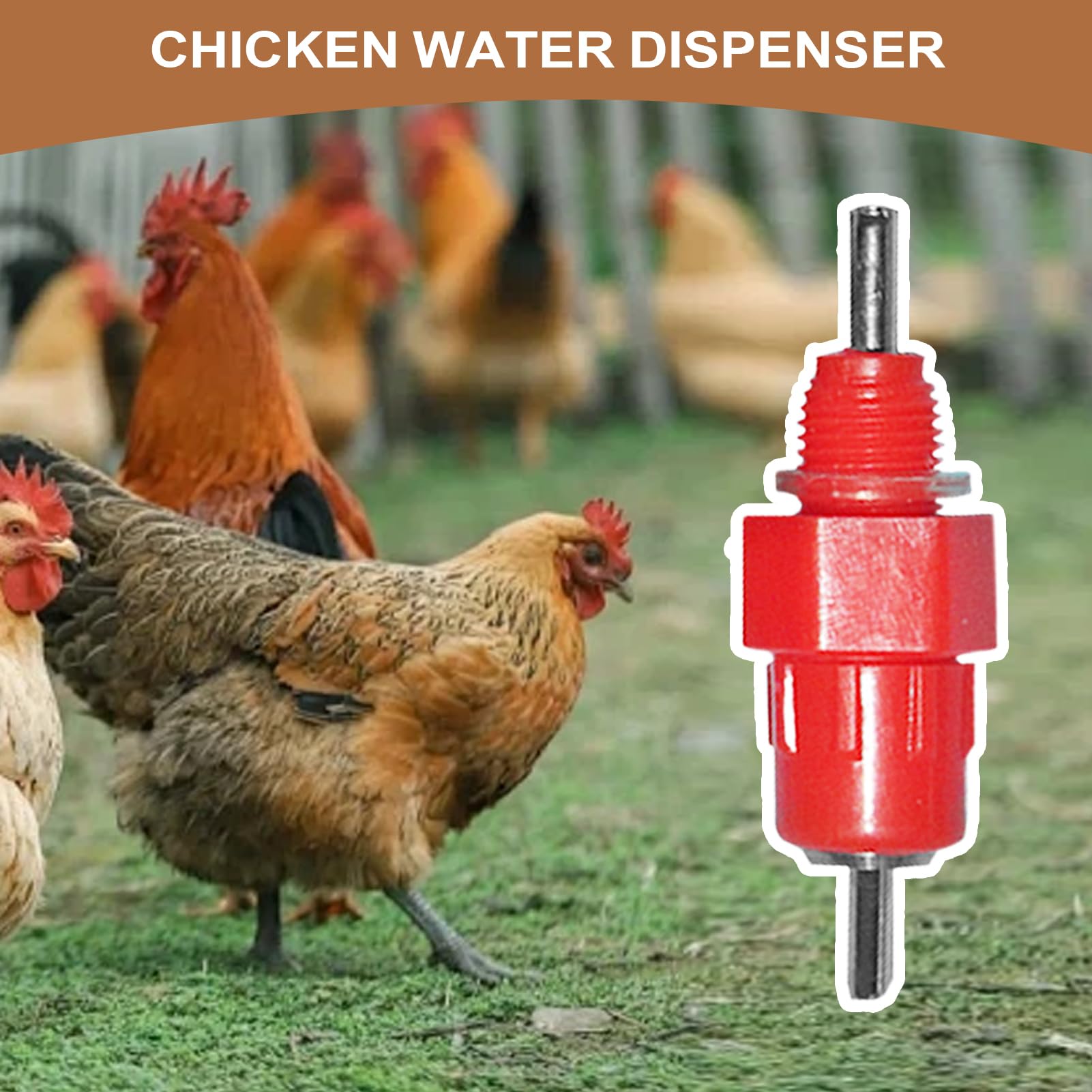 Abbeveratoio A Capezzolo Per Pollaio - Bocchettoni Per Abbeveratoio Galline,Fontana Bere Automatica Inossidabile Portatile Per Gabbie Uccelli Capre Conigli Paperi Polli Inverno Giardino