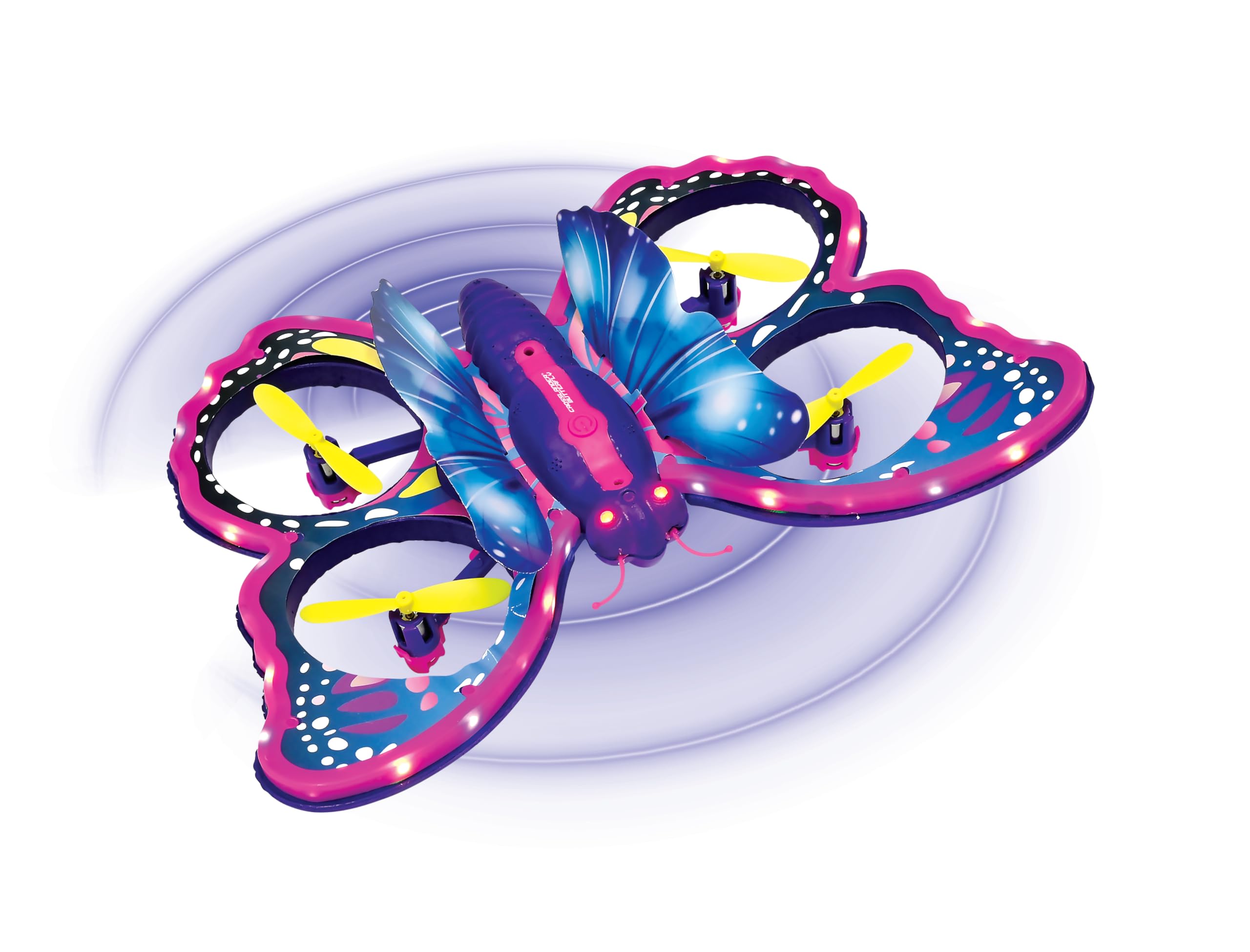 Lexibook Crosslander Butterfly RCBUT Zdalnie sterowany motyl latający w pomieszczeniach, 12 km/h, Pilot 2 tryby, Różowy
