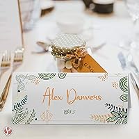 Vista 4 de Tarjetas de tienda de campaña plegables verticales, papel blanco pesado de 4.25 x 11 pulgadas, para cumpleaños, bodas, vacaciones, invitaciones