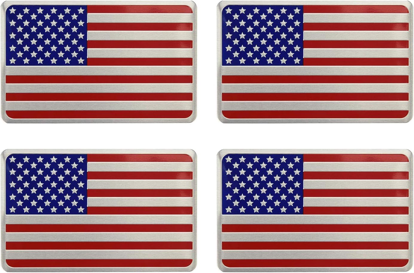 American Flag Series Metal Decals Set, 3D Auto Car Bumper Sticker Pack, Emblem, Badge, Exterior Accessories Decorative Logo, Lightweight Aluminum Alloy … (C)