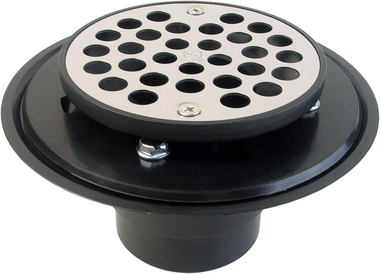 LASCO 03-1212 Ez-Test Abs Floor Shower Drain with Stainless Steel Grid ...