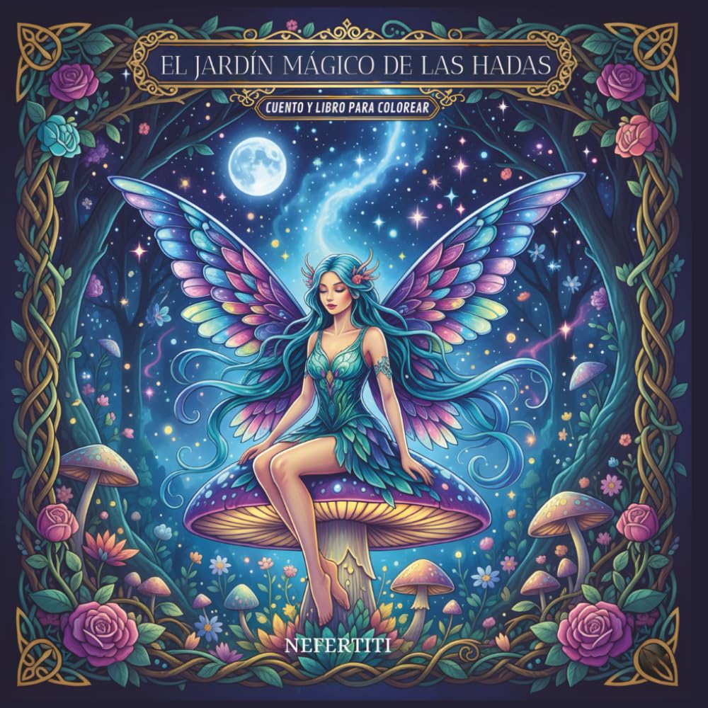 El jardín de las Hadas: Libro y Cuento para Colorear