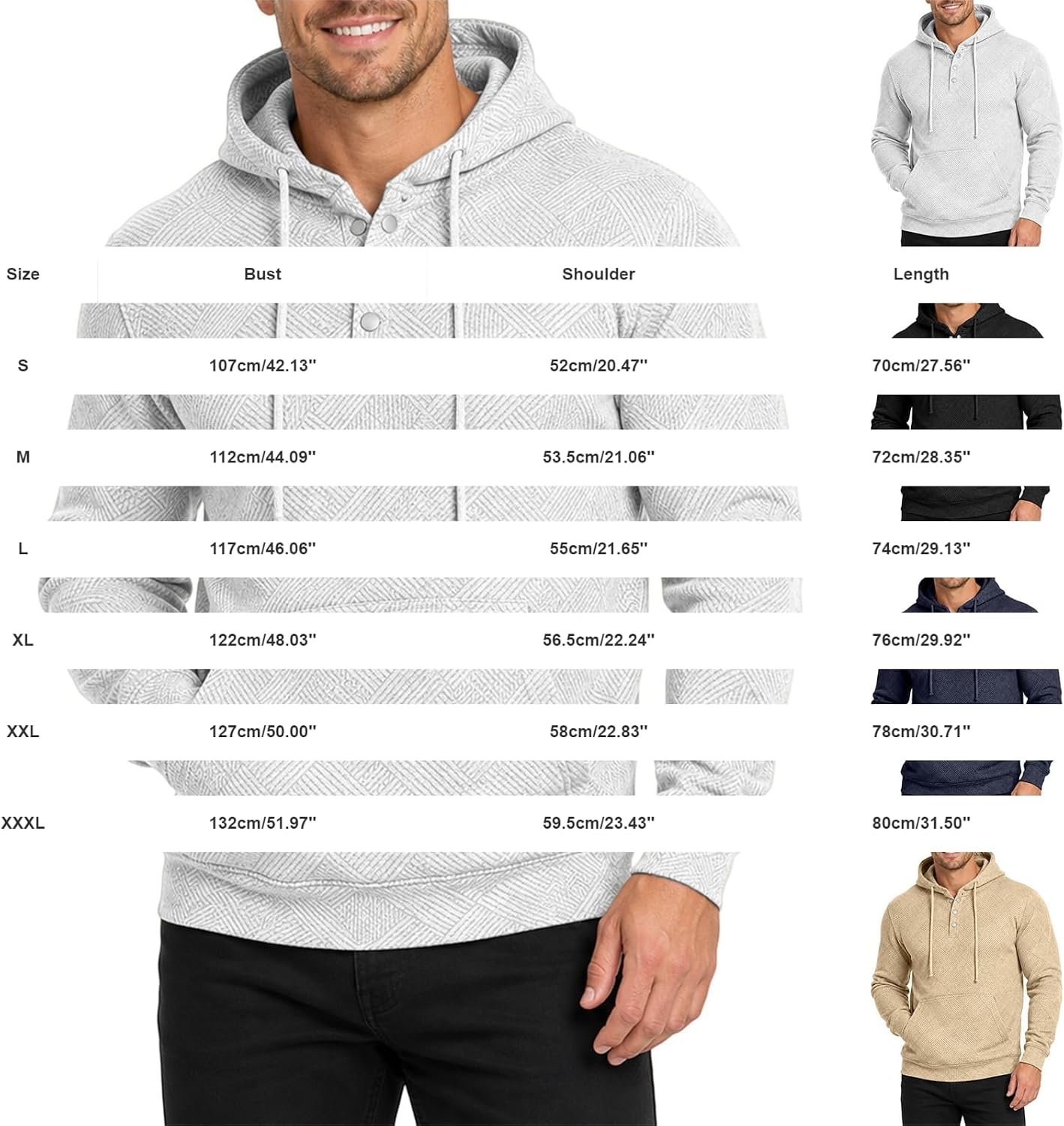 Shunking Plain Hoodies Men Textured Sports Hooded Shirt Mens | Business Meetings,Golf Days,Office Work,Autumn Walks,Weekend Brunch,Dinner Dates,Coffee Time,Family Gatherings,Fall Outings