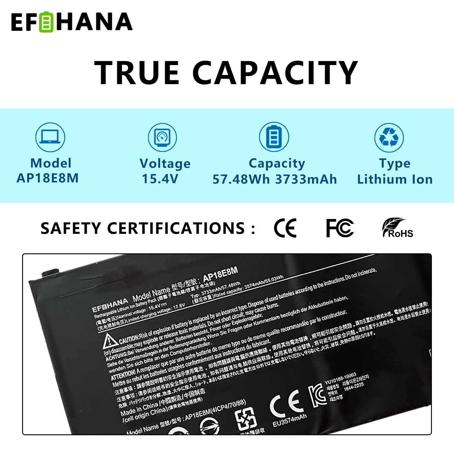 Amazon.com: AP18E8M AP18E7M Battery for Acer Nitro 5 AN515-55