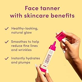 Coco & Eve Sunny Honey Bronzing Face Tanning Drops (Dark), Natural Self Tanning Face Drops. Hydrating Hyaluronic Acid. Indoor Sunless Moisturizing Self Tanner. (1 fl oz)