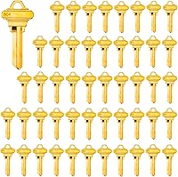 Vista 10 de Llaves en blanco con acabado de latón, llaves en blanco sin cortar KW1, paquete de 50 llaves