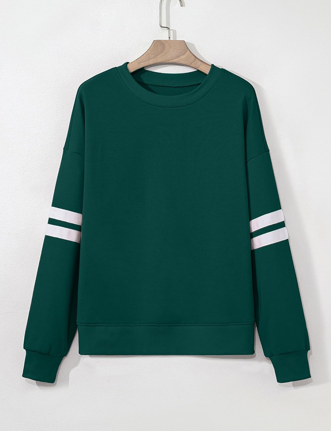 Bozanly Womens Crew Neck Striped Sweatshirts Casual Long Sleeve Loose Pullover Tops - Image 6