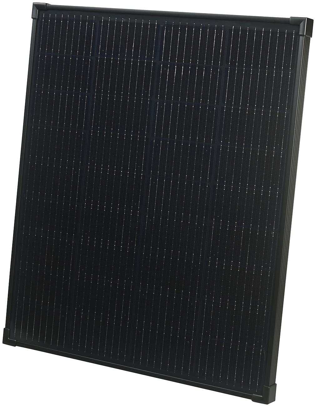 revolt Solarmodul klein: Mobiles Solarpanel mit monokristallinen Zellen, 110 W, schwarz (Kleine Solarpanel, Kleine PV Module, Modul)