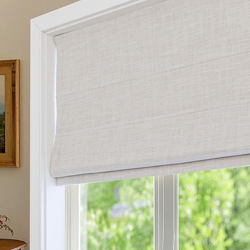 Vista 12 de Sunbox Persianas romanas sin cordón, de tela para oscurecer la habitación, persianas romanas para ventanas, puertas, puertas francesas, ventanas