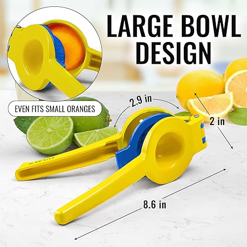 Miniatura 7 de Exprimidor de limón de alta calidad Zulay de metal de alta calidad  Exprimidor manual de prensa de cítricos