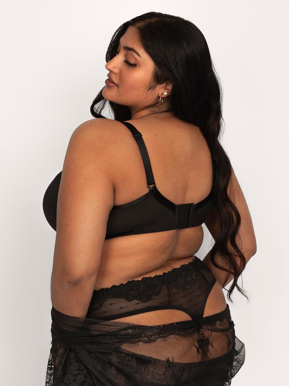 Curvy Couture Women's Sheer Whipser High Cut Thong Panty - Image 3