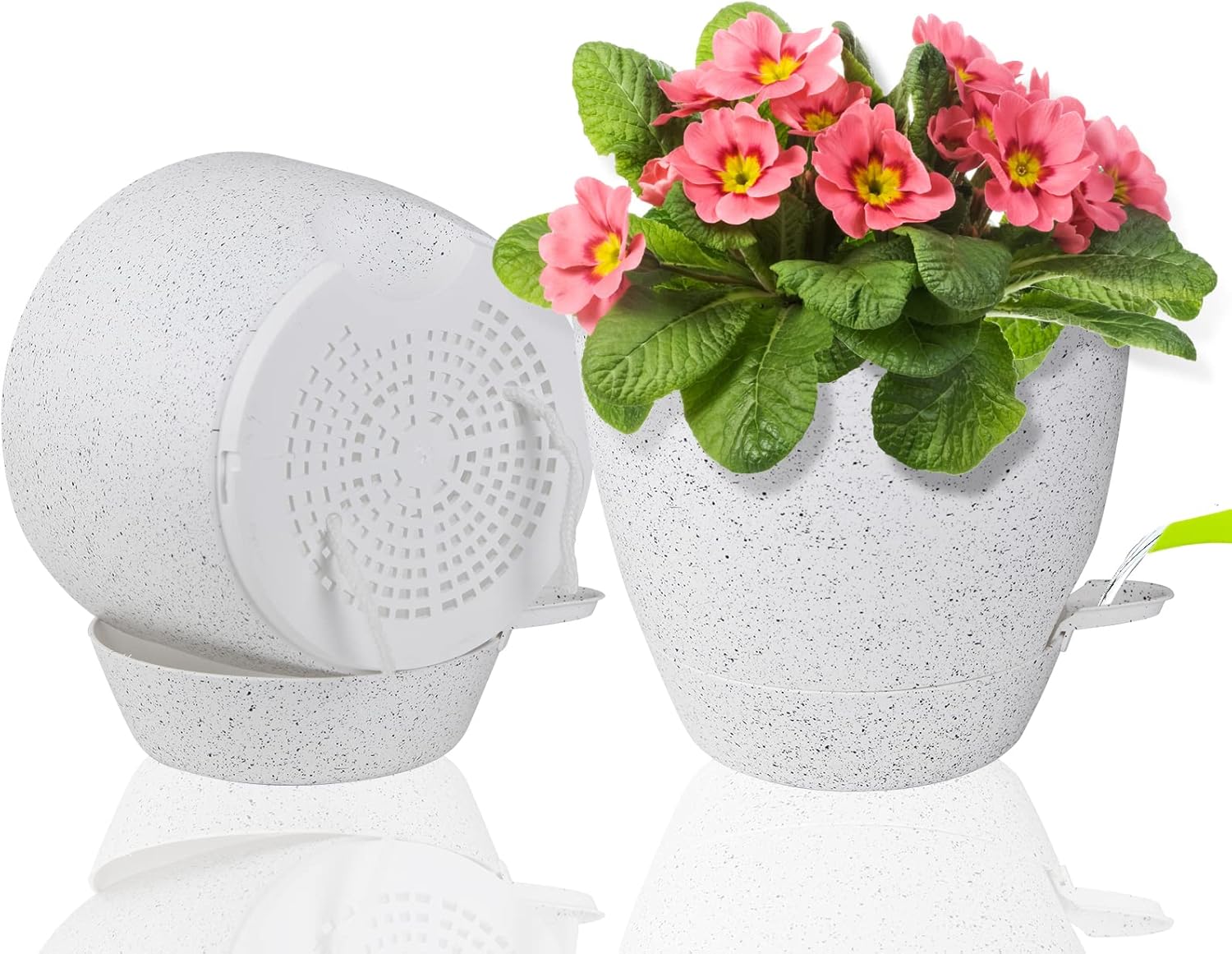 STURME Kunststoff Blumentopf, 23cm Übertopf Pflanztopf