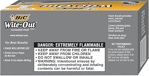Miniatura 6 de BIC Fluido corrector de secado rápido Wite-Out (paquete de 12)
