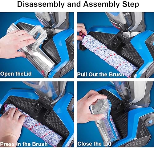 Miniatura 5 de DEKIRU Compatible con Bissell Crosswave 1 paquete 2306 rollo de cepillo para mascotas multisuperficie + 1 paquete 1934 rollo de cepillo para