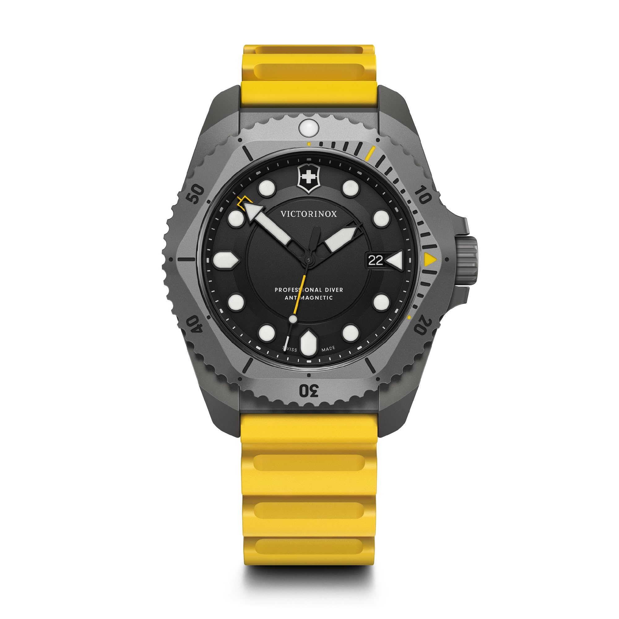 Victorinox Dive Pro, Quartz Swiss Made Mens Analog Watch, Black Dial, 43 Mm, 300 M Water Resistant, Yellow Rubber Strap, Titanium Case, Wrist Watch For Men | 241992, Band Color:Yellow (B0D17QDSFD) Amazon Price History, Amazon Price Tracker