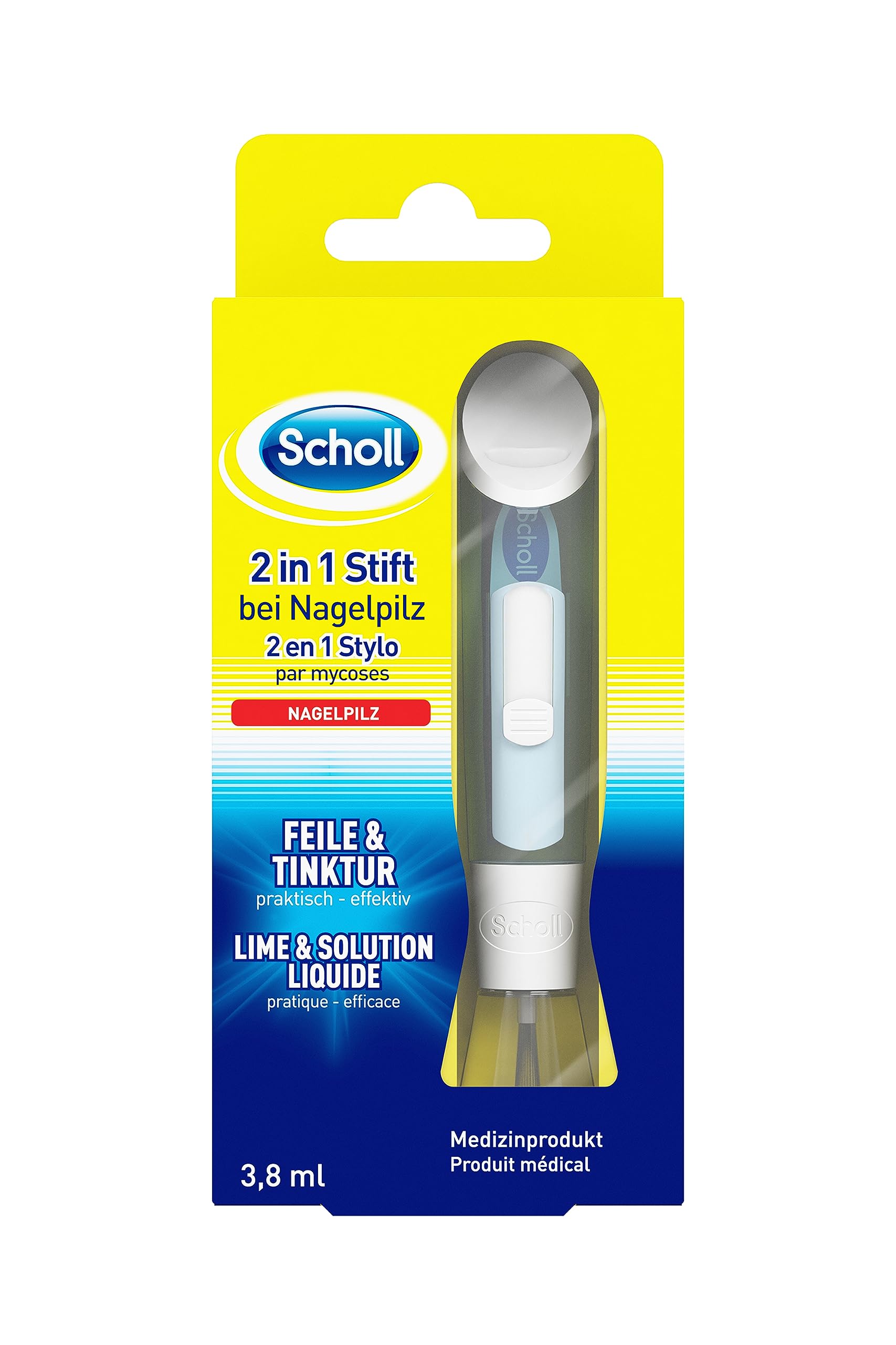 Scholl 2-in-1 Pen for Nail Fungus – Newly Developed System for Treating Nail Fungus and Fungal Infections – Works Directly on the Qule