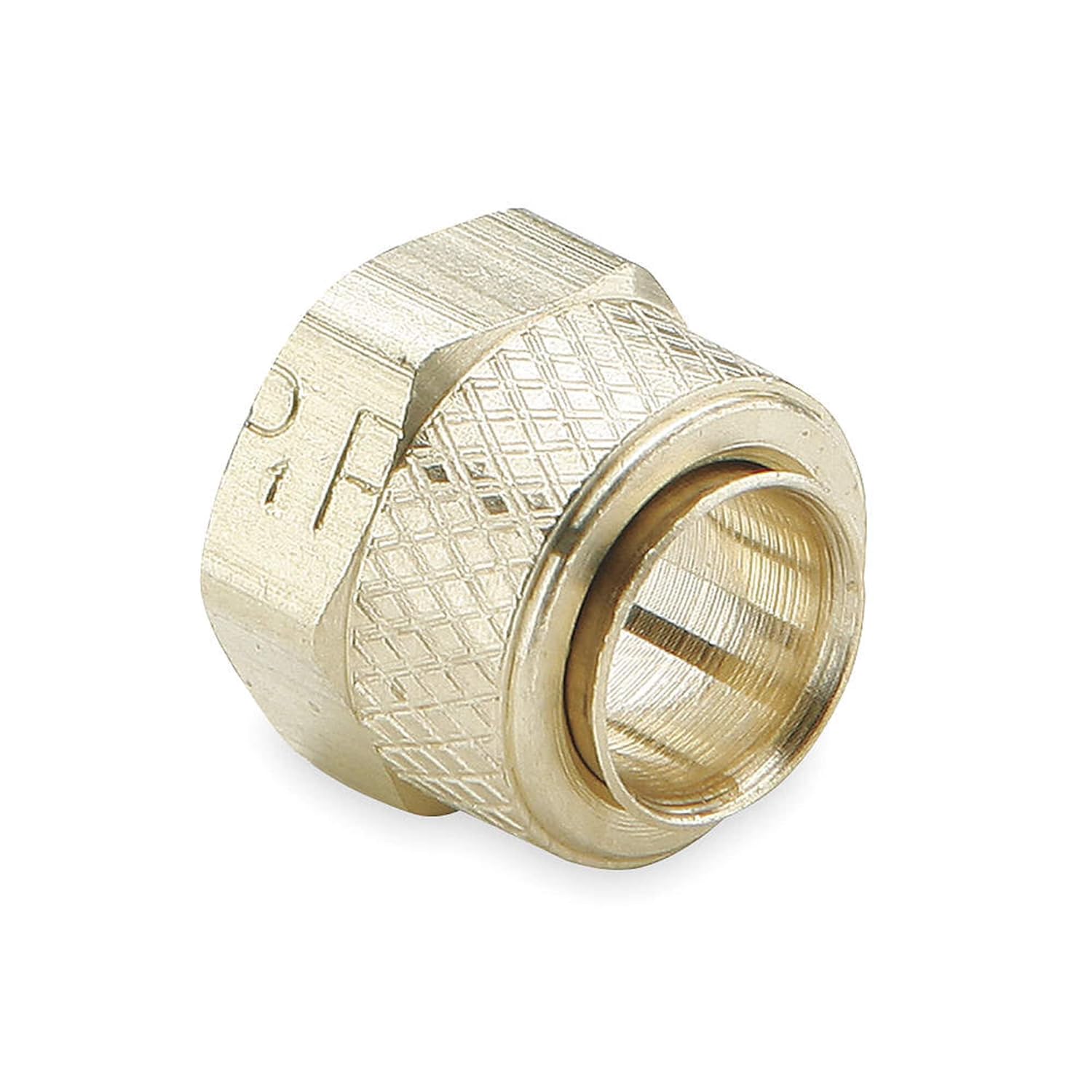 Parker Hannifin 61PB-4-pk10 Poly-Tite Nut and Sleeve Assembly Fitting, Brass, 1/4" Tube Size, 3/8-24 Straight Thread (Pack of 10)