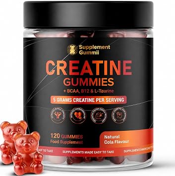 Creatine Monohydrate Gummies 5000mg 120 Vegan Gummies 30 Servings