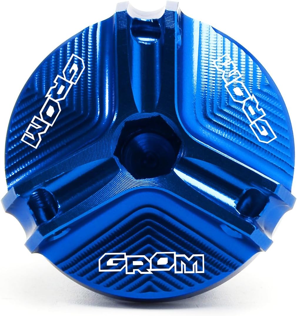 Compatible with Grom 125 2025 MSX125 MSX 125 2013-2023 2024 2025 CNC Motorcycle Front Brake Fluid Reservoir Cover Cap Oil Filler Plug Cap (Blue)