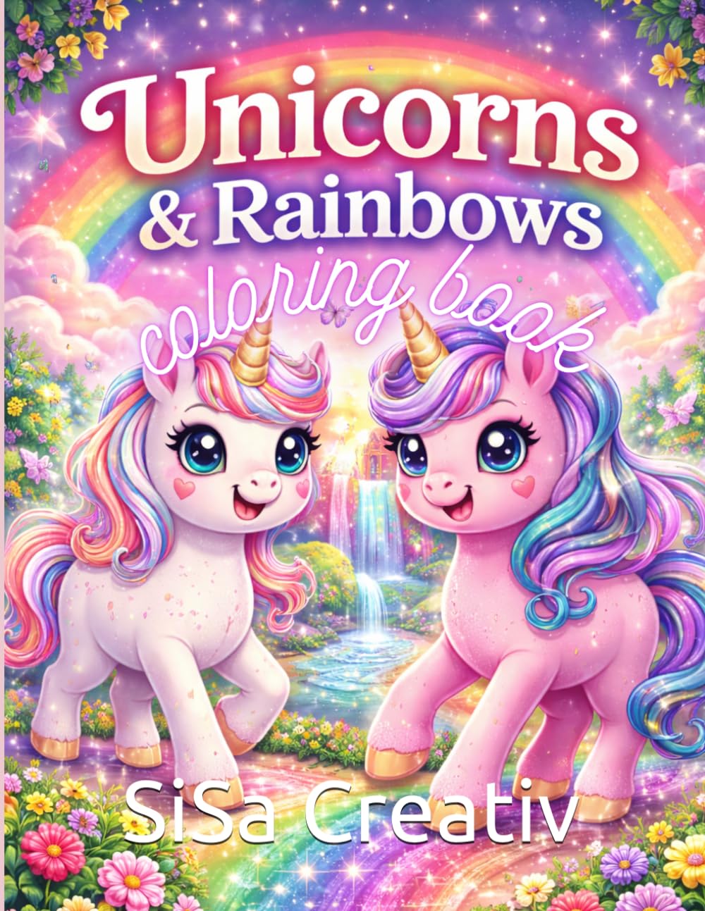 Unicorns & Rainbows Coloring Book: Dreamy coloring pages for ages 4–8 with unicorns, stars, clouds and rainbow adventures