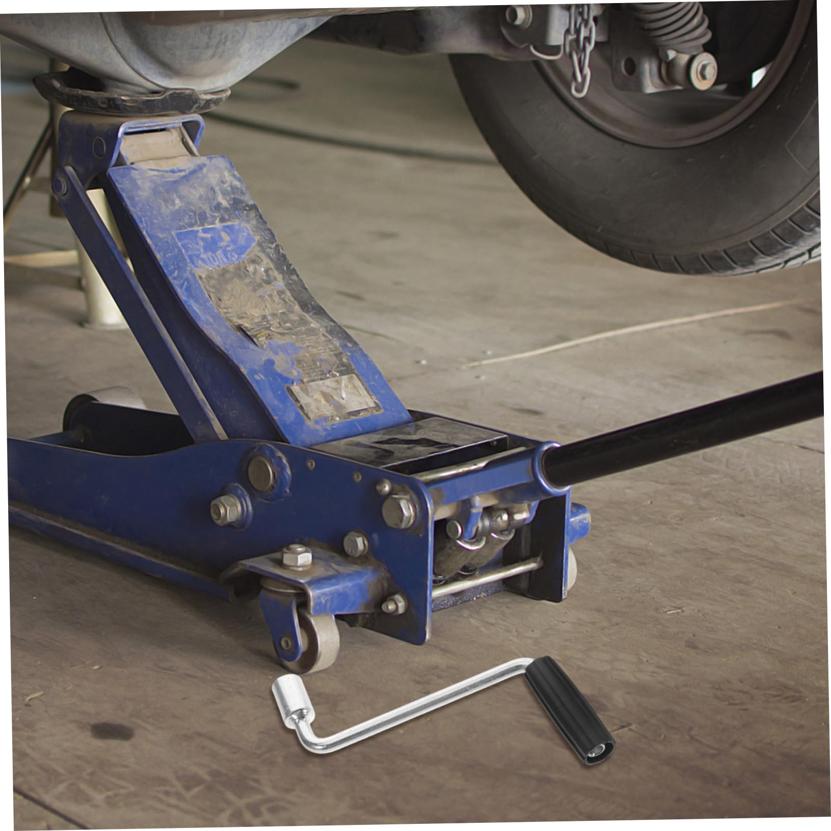 Cabilock Manovella per Rimorchio in Acciaio e Plastica Argento, Maniglia Multifunzionale Facile da Installare per Camper e Rv, Accessorio Utile per Livellamento Jack