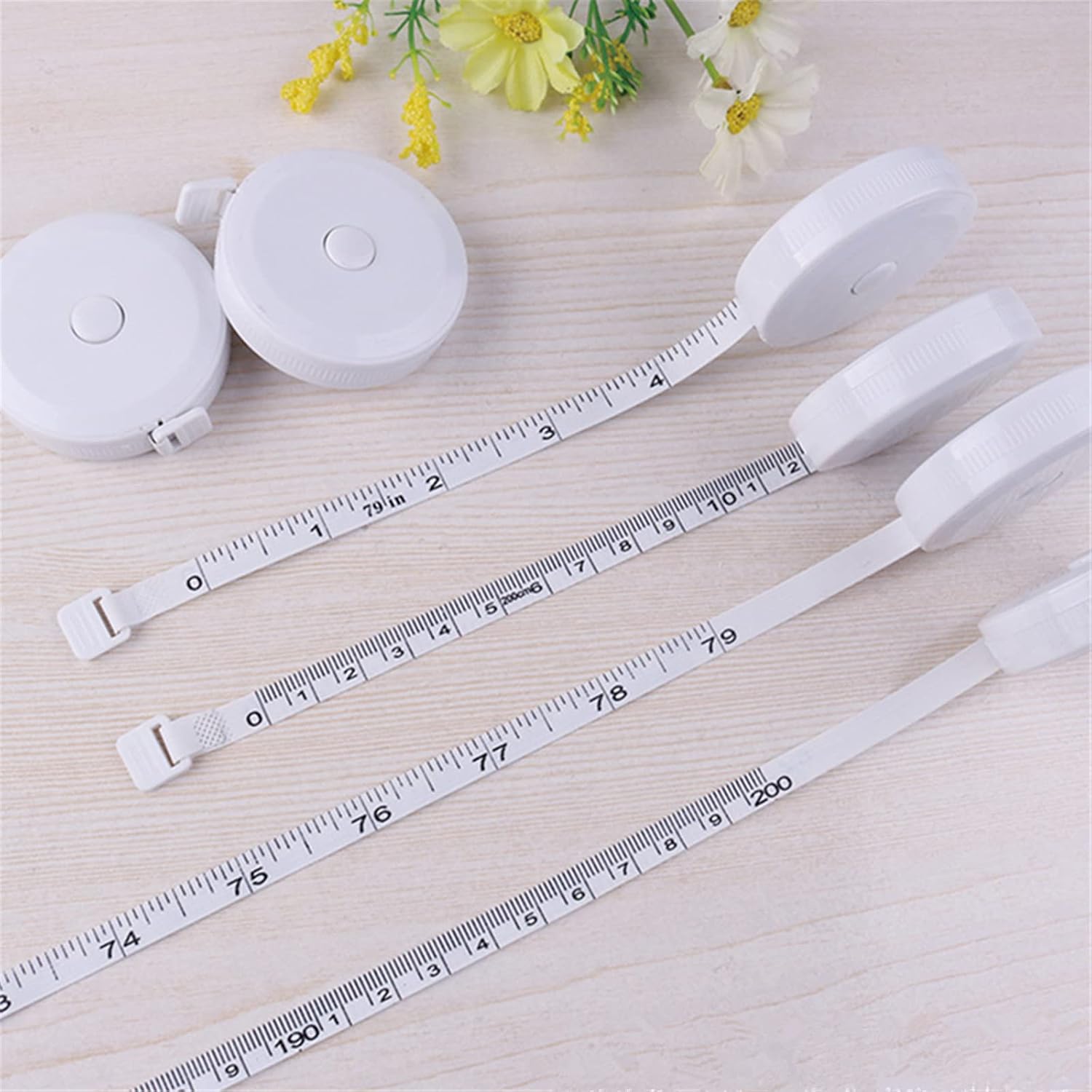 3 Pack Soft Tape Measure Body Measuring Tape for Body Sewing Tailor Cloth Home Craft Measurements 60 Inch / 1.5M, 79 Inch / 2M, 118 Inch / 3M Soft Measuring Tape Retractable Double Scales