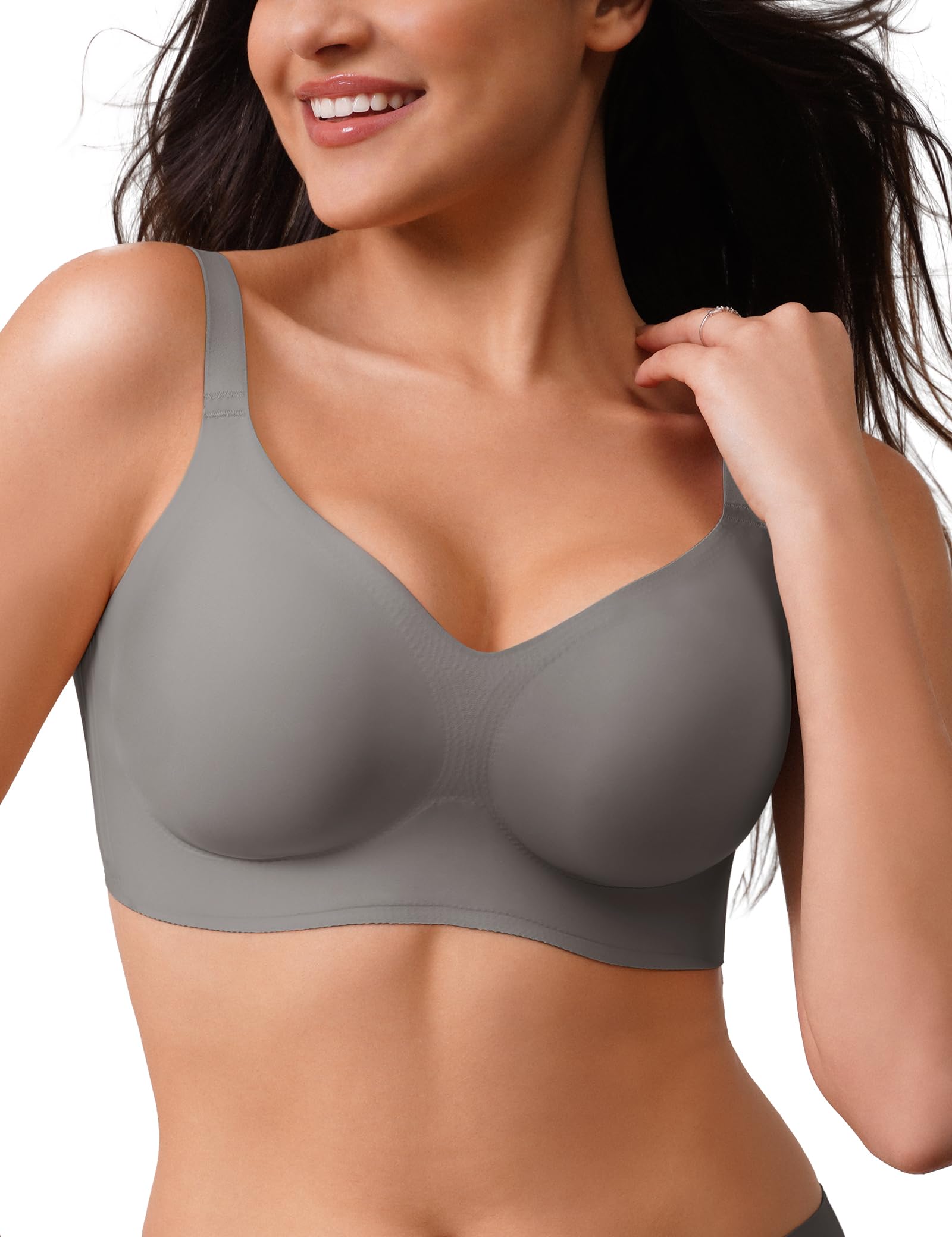 Closemate Reggiseno Senza Ferretto Reggiseni Donna con Scollatura a V Comfort Brassiere Bralette Elasticizzato Push Up Seamless Bras